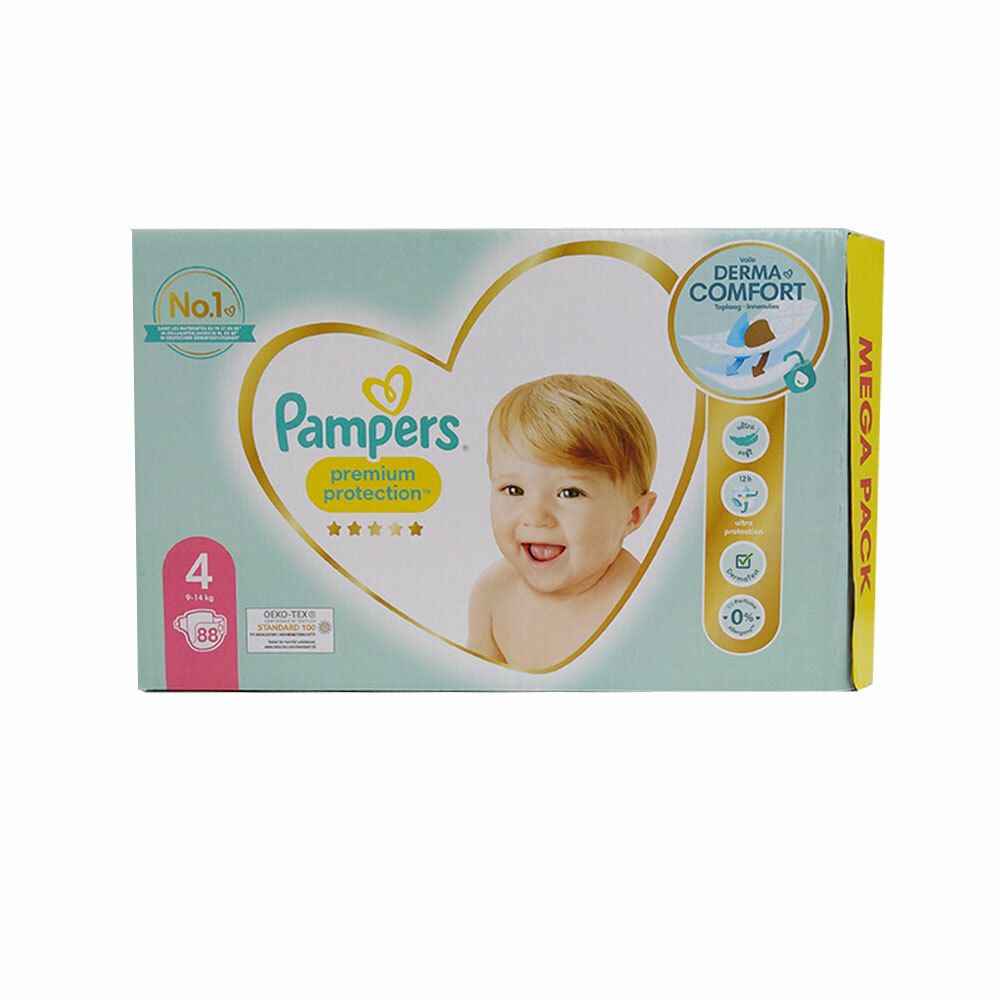 Pampers® Premium Protection™ Couche Taille 4, 9-14 kg