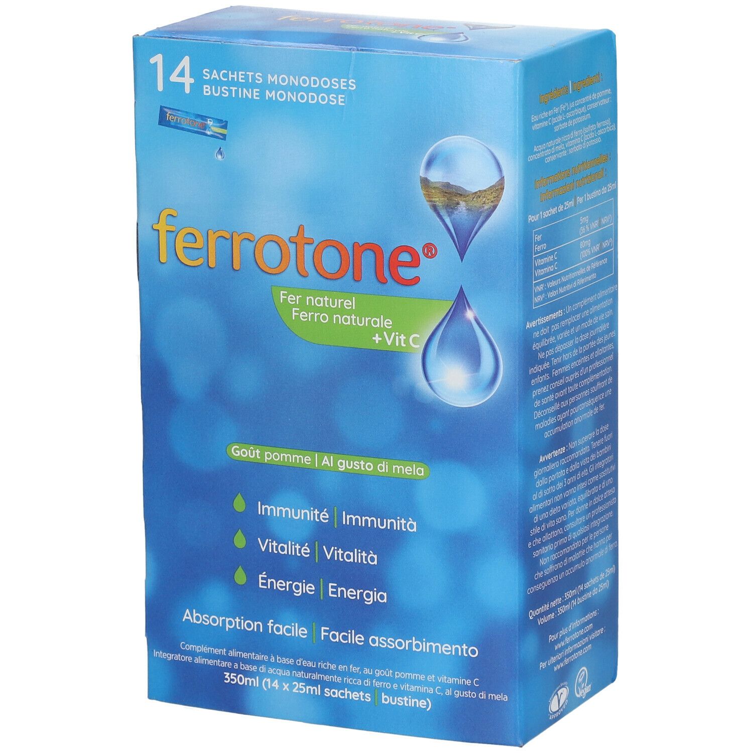 Ferrotone® + Vitamine C au goût pomme