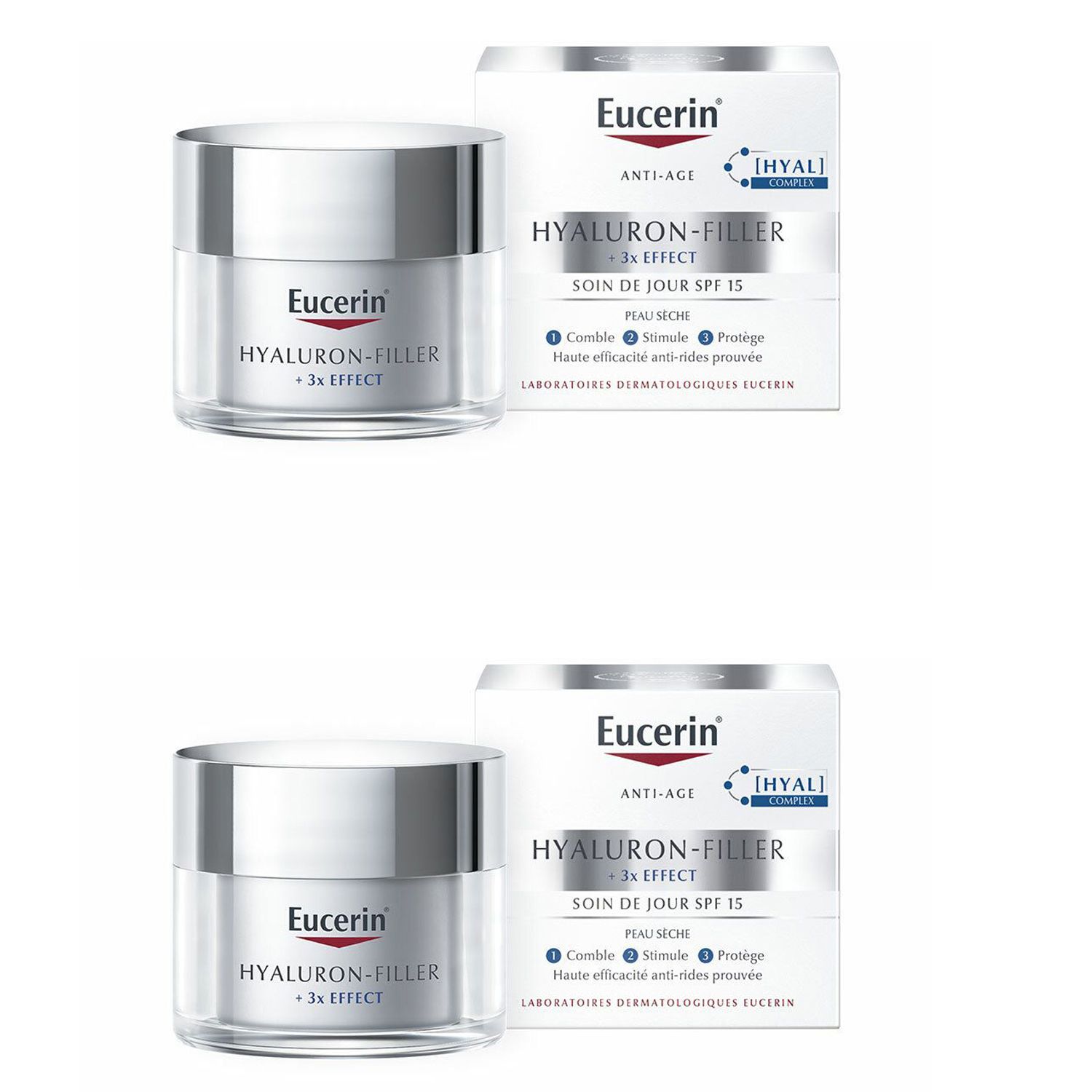 Eucerin® Hyaluron-Filler + 3x Effect Soin de Jour SPF 15 Anti-Âge