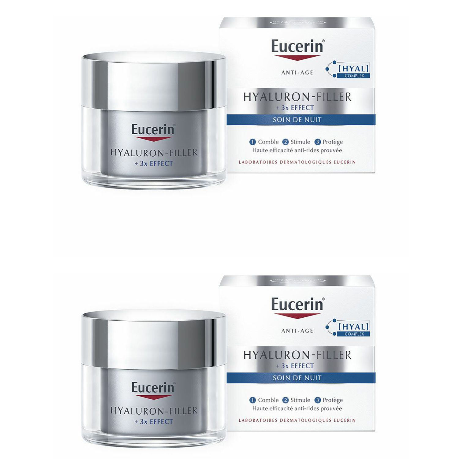 Eucerin® Hyaluron-Filler + 3x Effect Soin de Nuit Anti-Âge