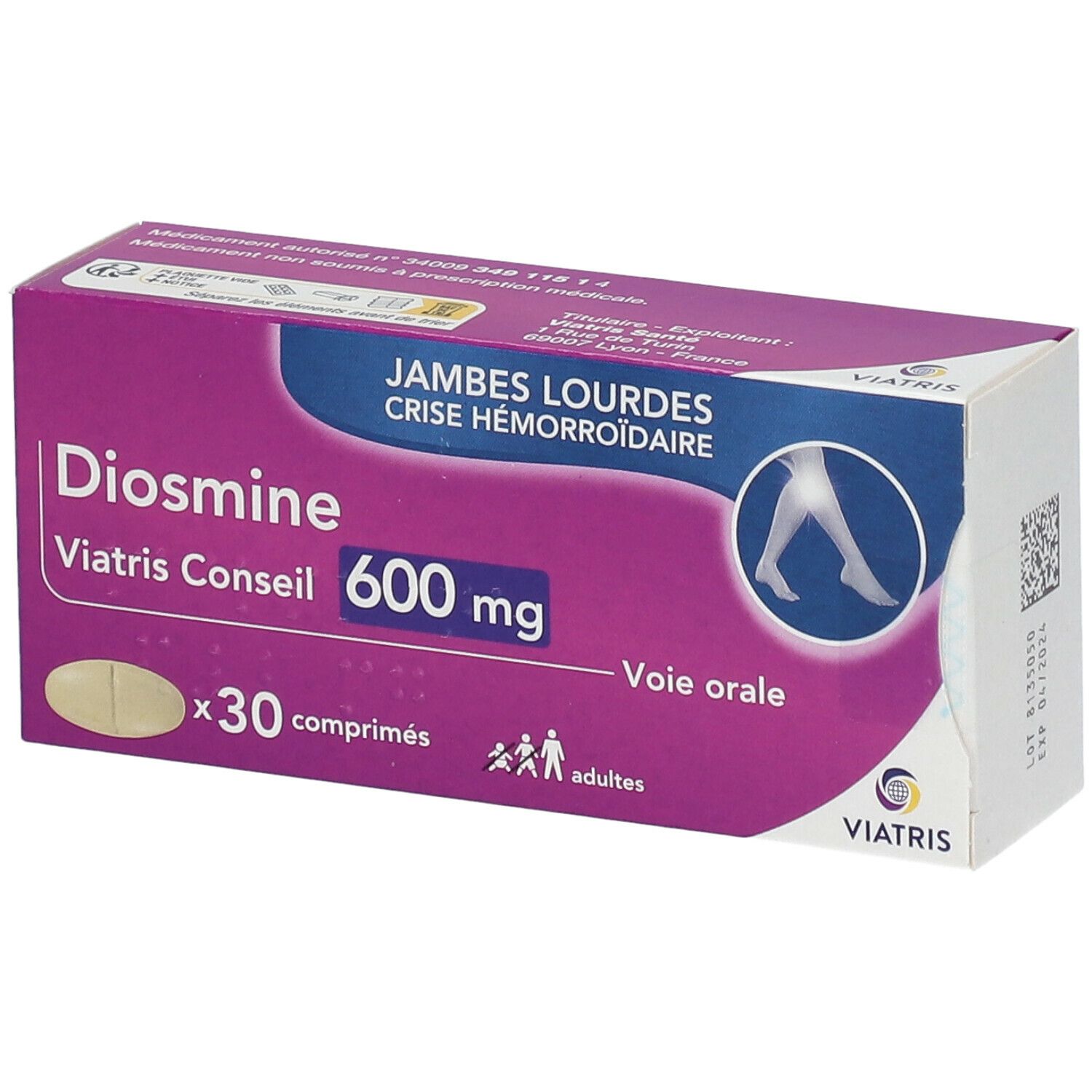 Diosmine Mylan 600 mg