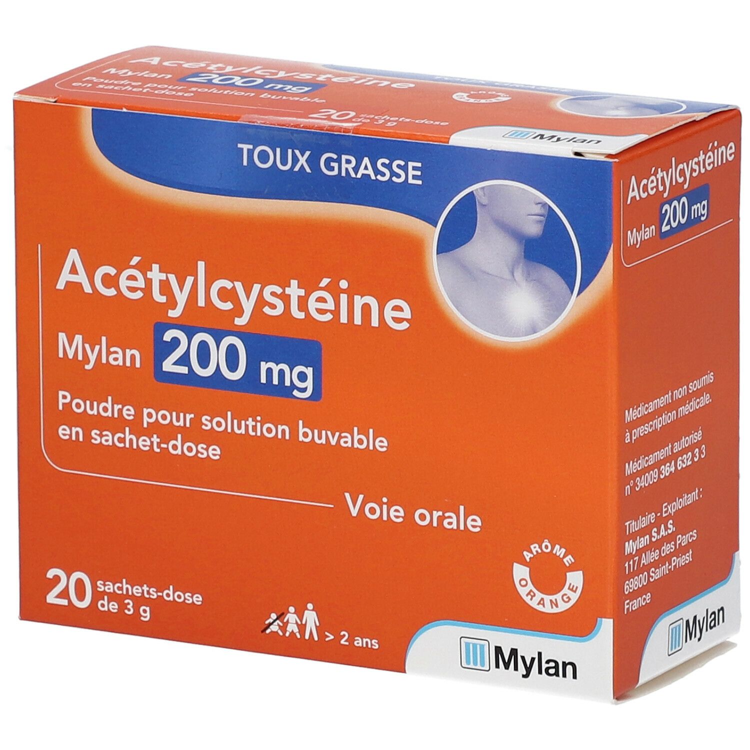 Acétylcystéine Mylan 200 mg