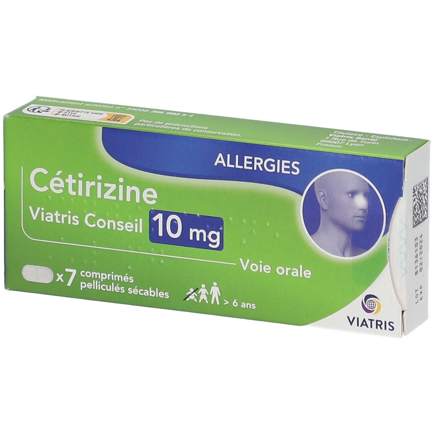 Cétirizine Mylan Pharma 10 mg