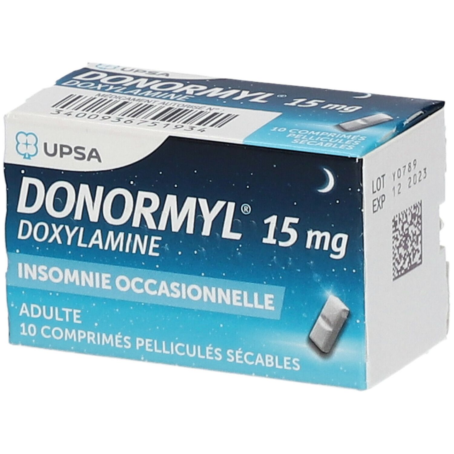 Donormyl® 15 mg Comprimé pelliculé sécable