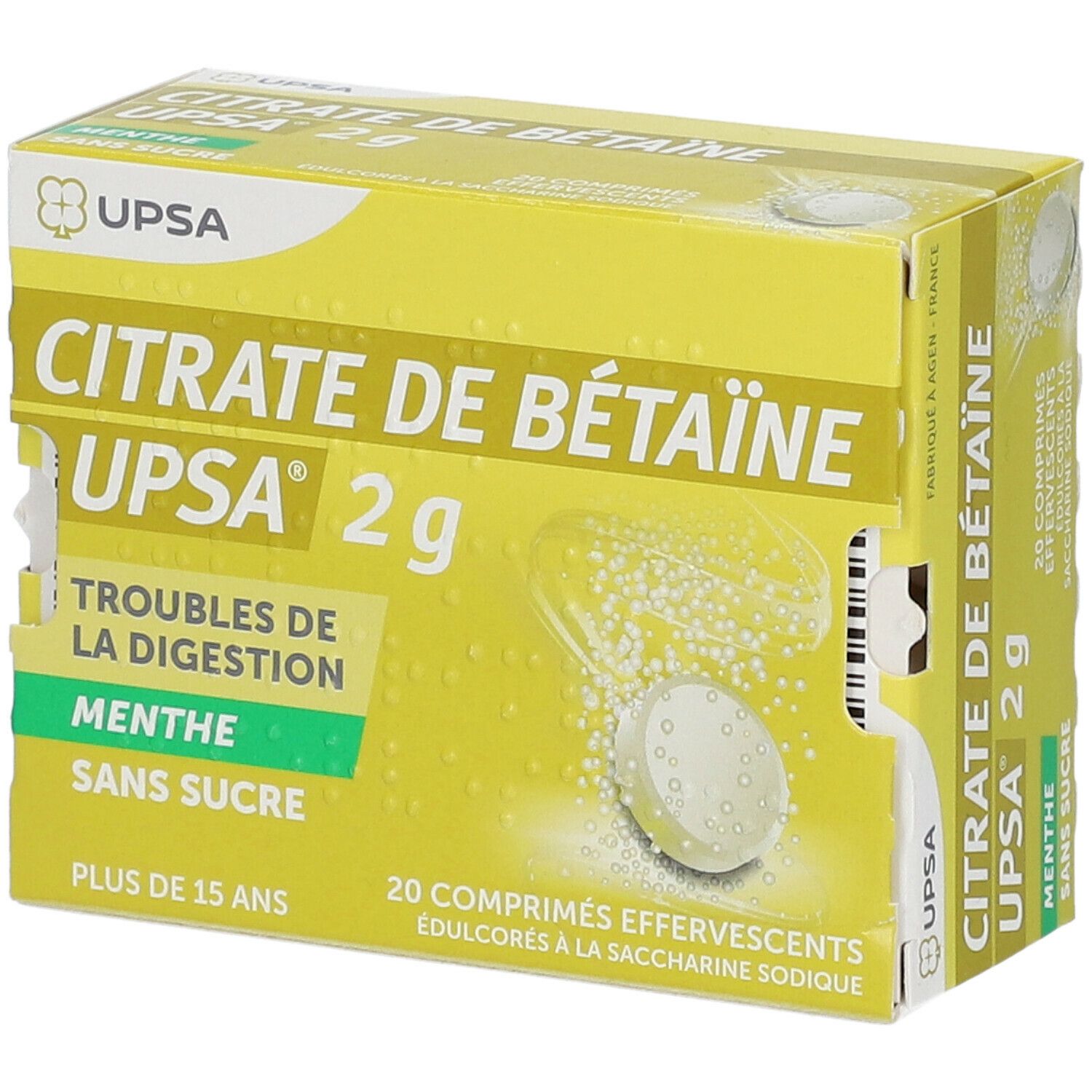 Citrate de Bétaïne Upsa 2G® Menthe s/s