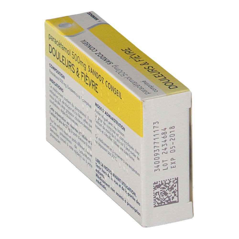 Sandoz Paracétamol 500 mg - shop-pharmacie.fr