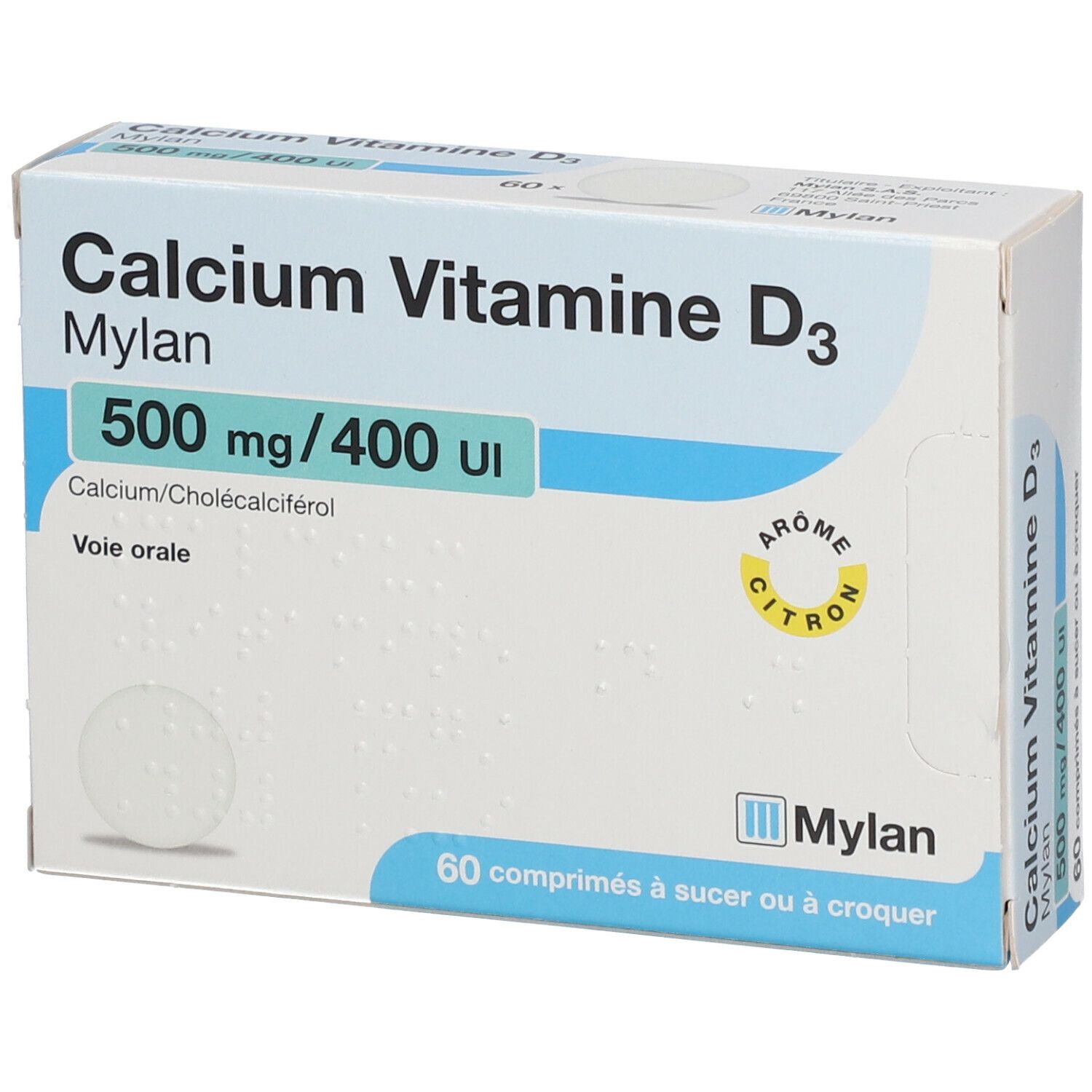 Mylan Calcium Vitamine D3 500 mg/400 UI