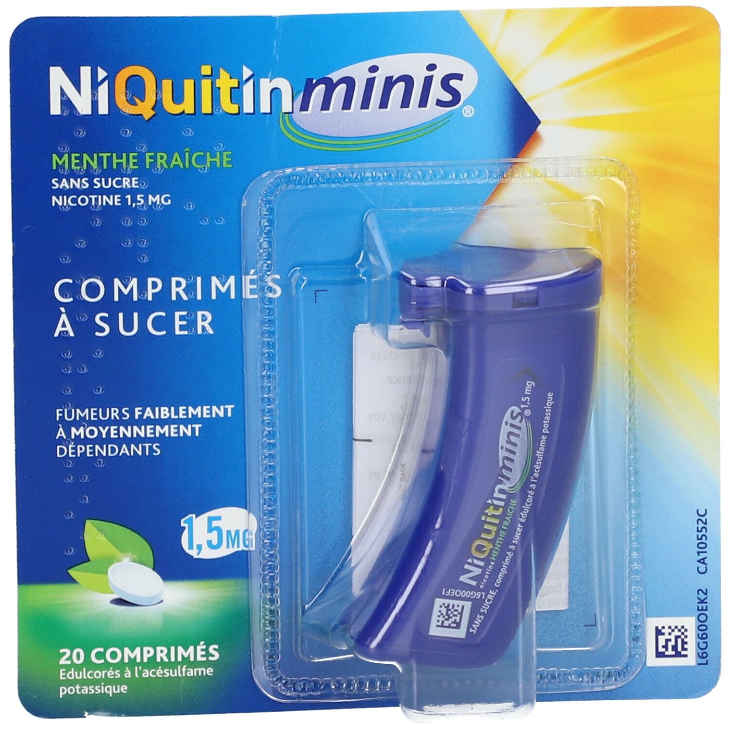 NiQuitinMinis® Menthe Fraîche 1,5 mg Sans Sucre