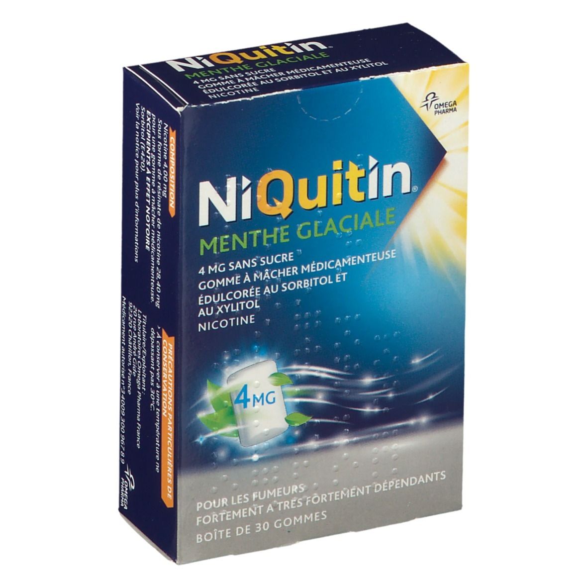 NiQuitin® Menthe Glaciale 4 mg sans sucres
