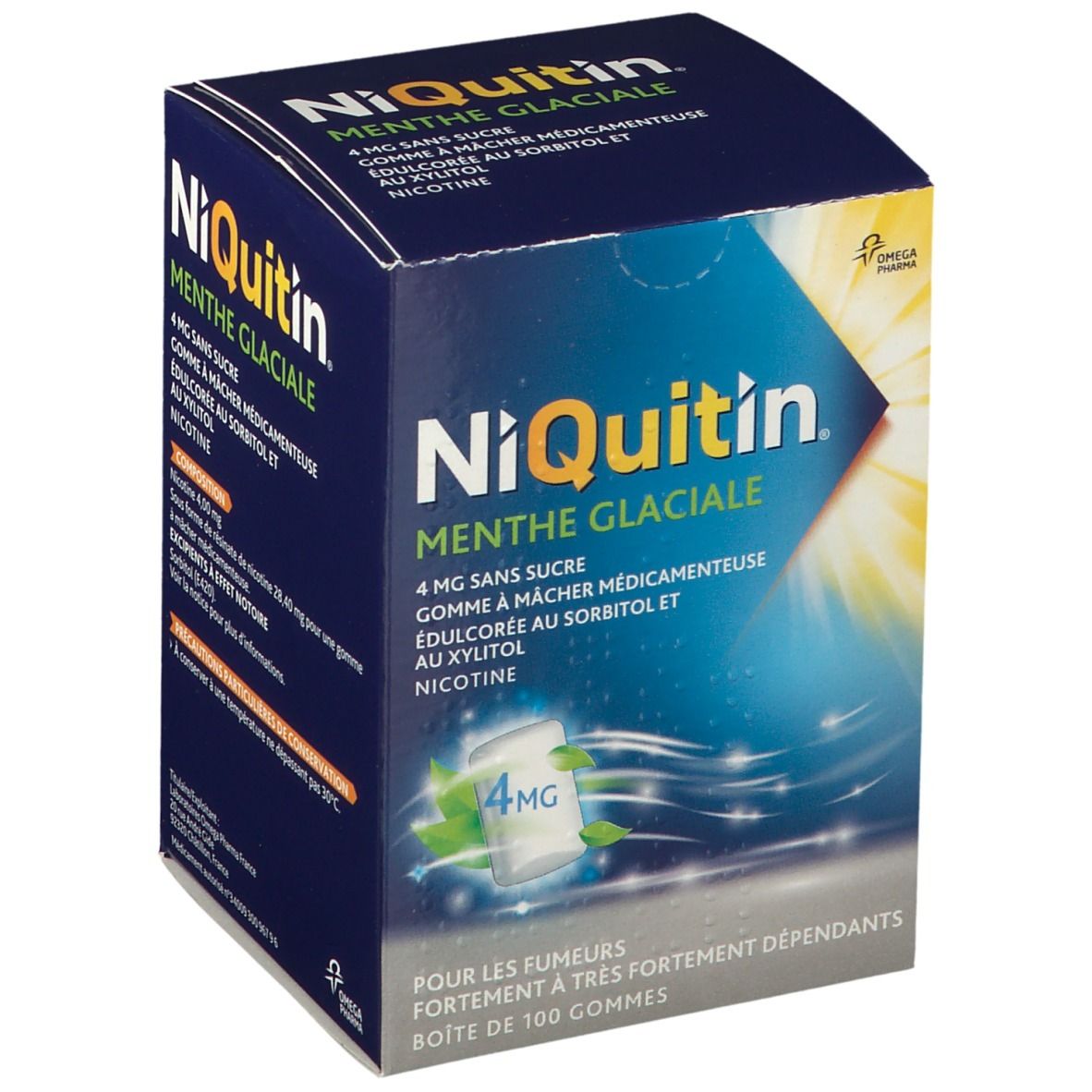 NiQuitin® Menthe Glaciale 4 mg sans sucres