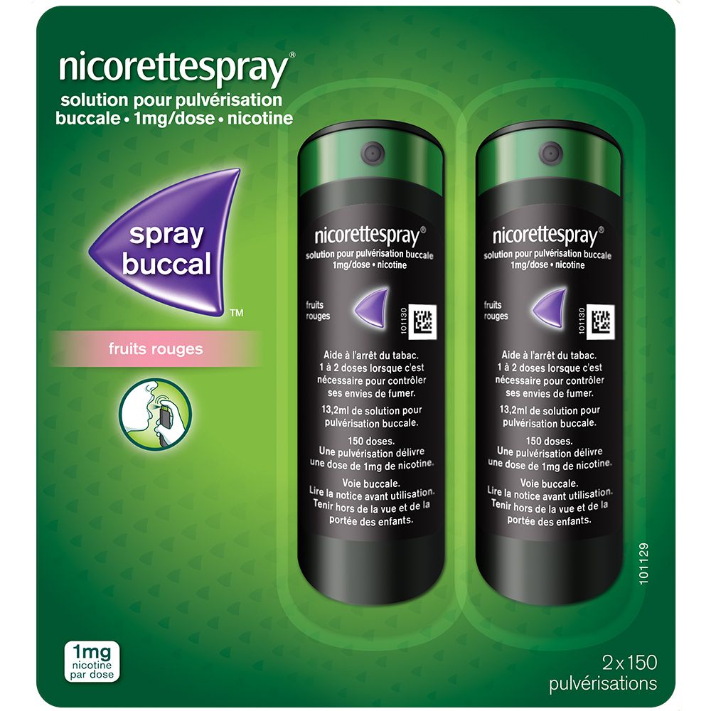 Nicorettespray® Spray Buccal Fruit rouges 1 mg/dose