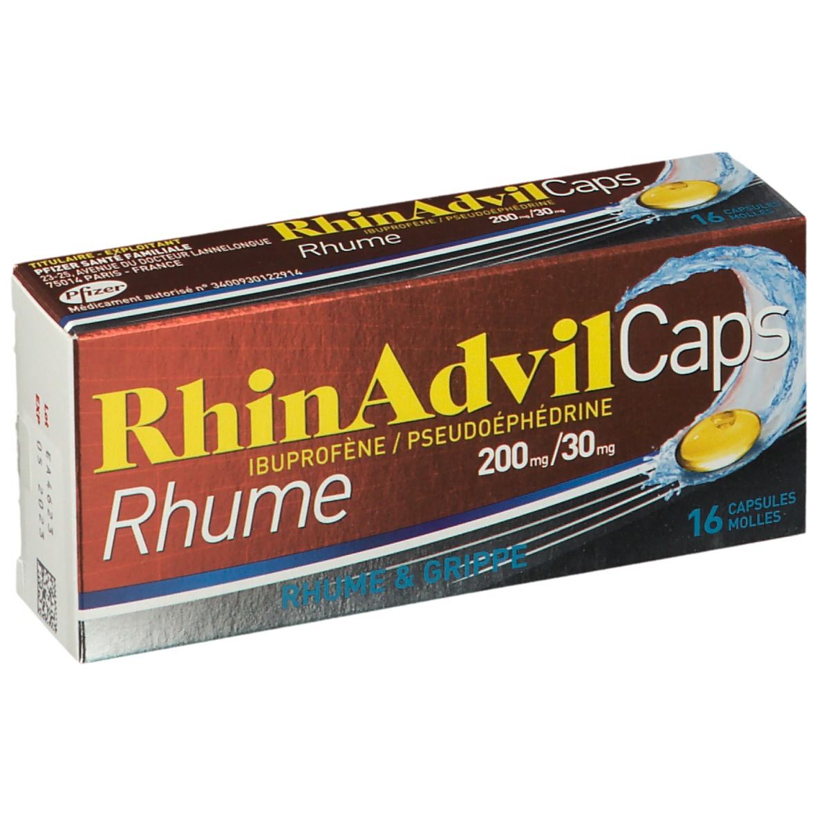 RhinAdvil® Caps Rhume 200 mg/30 mg