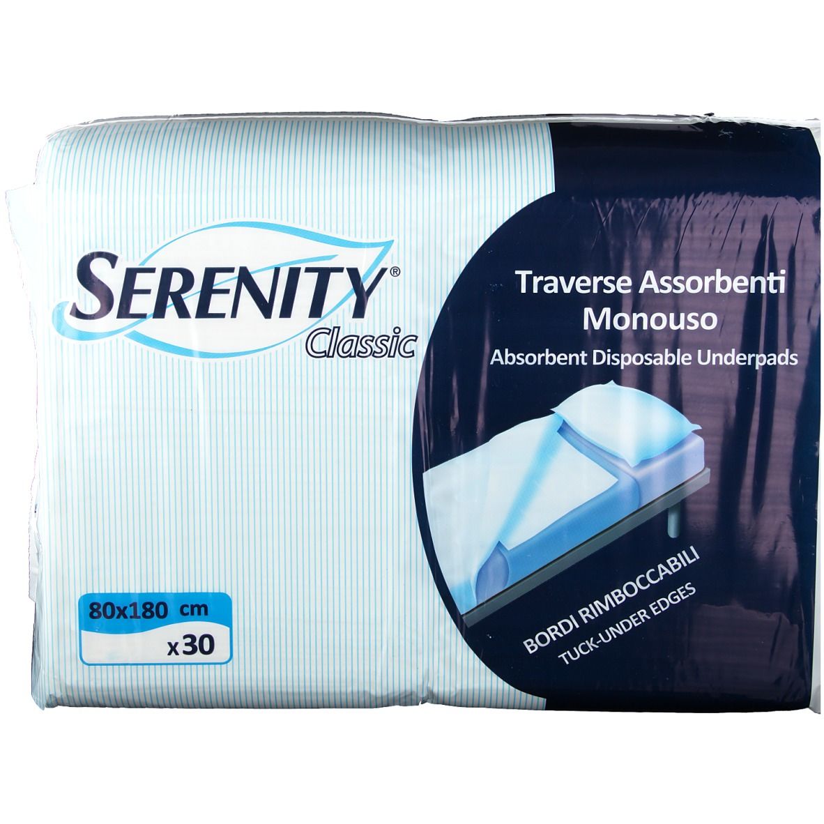Serenity® Traverse absorbante jetable 80 x 180 cm
