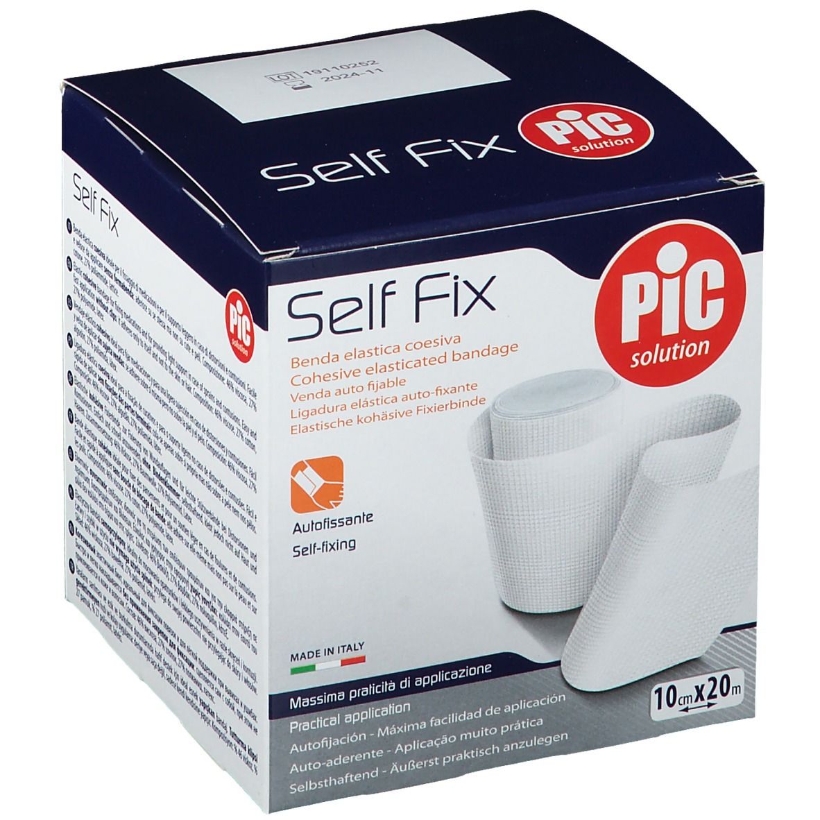 Pic Solution Self Fix Bandage élastique auto-adhésif 10 cm x 20 m