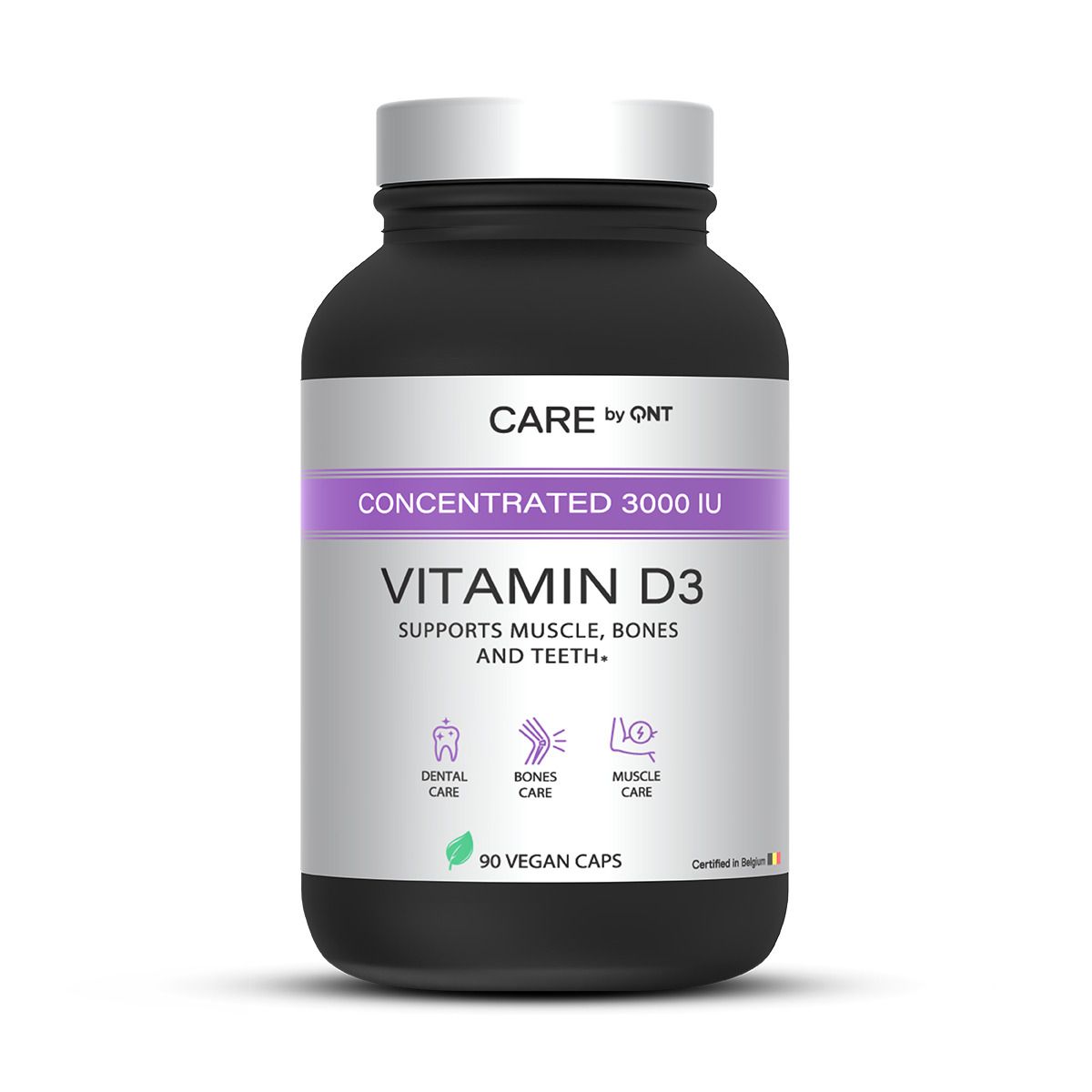 Qnt Vitamine D 90 Capsules Végétaliennes 3000 Iu Noir Tu - Image 2