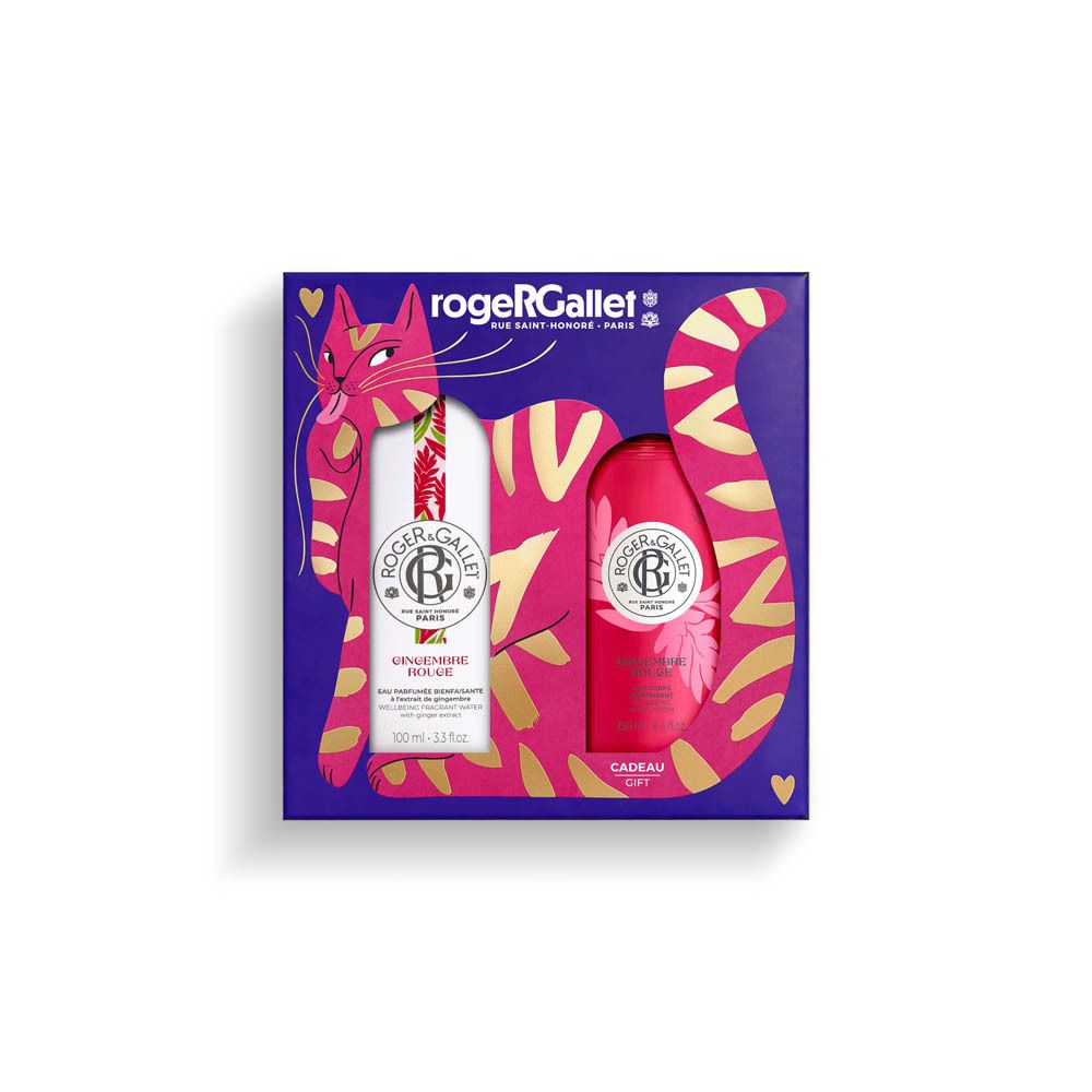 Roger & Gallet Roger&Gallet Coffret Eau Parfumée Bienfaisante Gingembre Rouge 100Ml + Lait Corps 250Ml Offert Set(S) 100+250 Ml