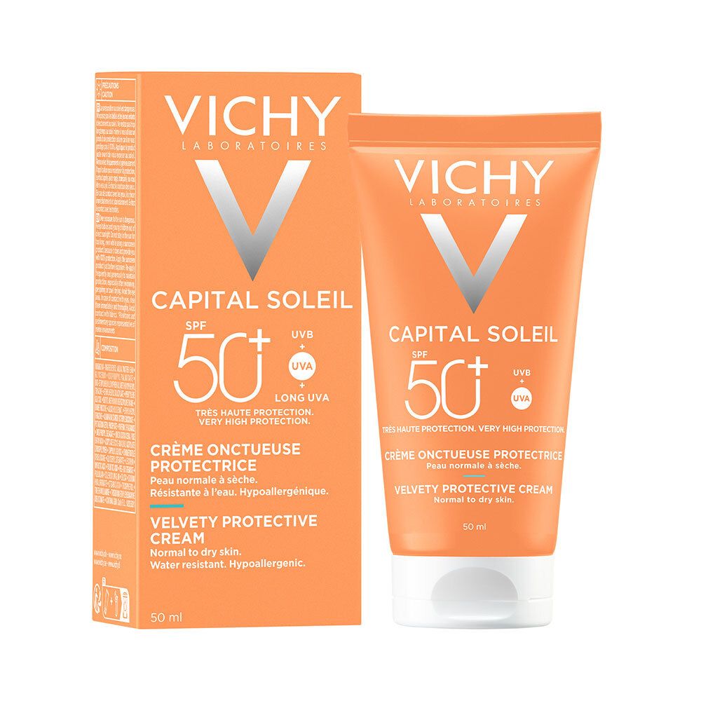 Vichy Capital Soleil Crème Onctueuse Spf50+ Tube 50Ml Protection Solaire 50 Ml