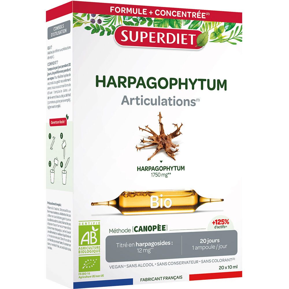Super Diet Harpagophytum Bio Ampoules Taille 20 - Image 2