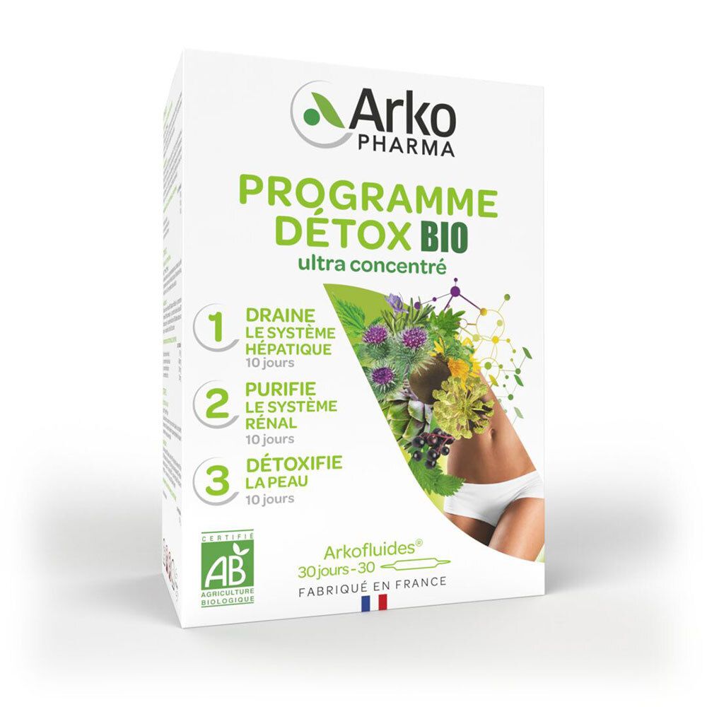 Arkofluides Arkopharma Arkofluides® Programme Détox Bio Ampoule(S) Buvable(S) 30 Pc(S)