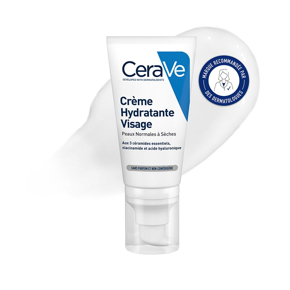 Cerave Crème Hydratante Visage Pour Les Peaux Normales À Sèches 52 Ml