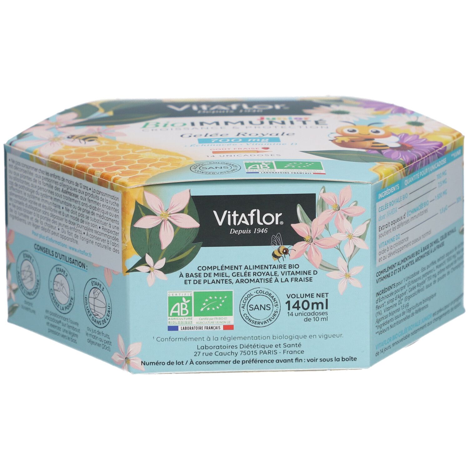 Vitaflor Bioimmunité Junior Gelée Royale 700 Mg Unicadoses Taille 14 - Image 2