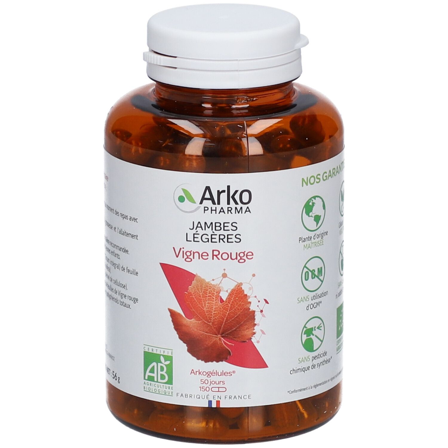 Arkogélules Arkopharma Vignes Rouge Bio Capsule(S) 150 Pc(S)