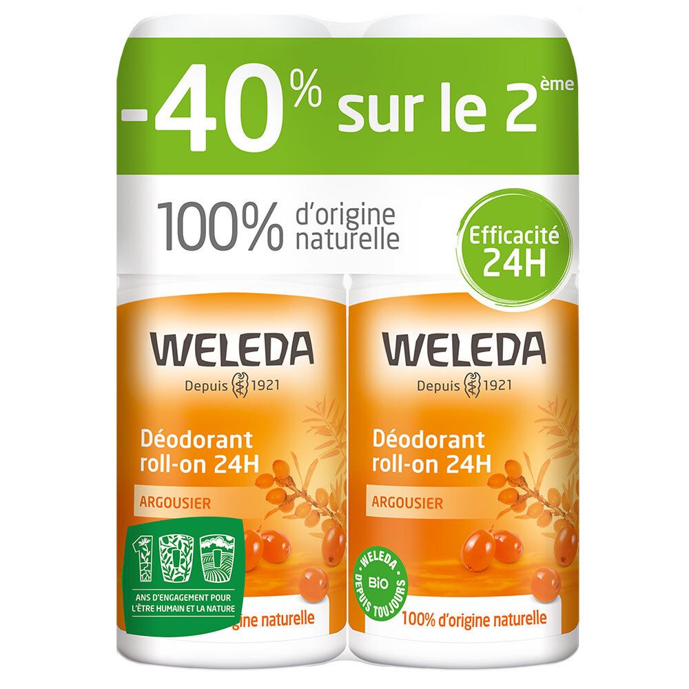 Weleda Argousier Déodorant Roll-On 24H Rouleau 100 Ml