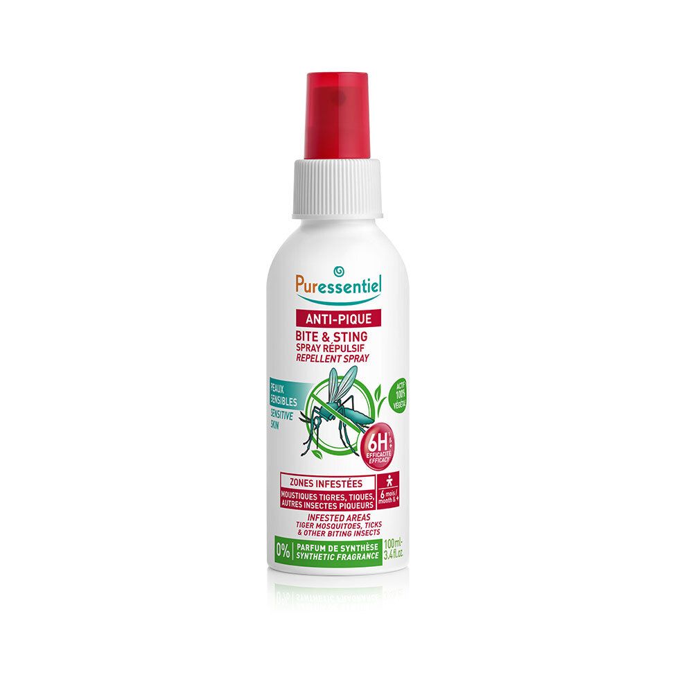 Puressentiel Anti-Pique Spray Répulsif Peaux Sensibles 100 Ml Enfants