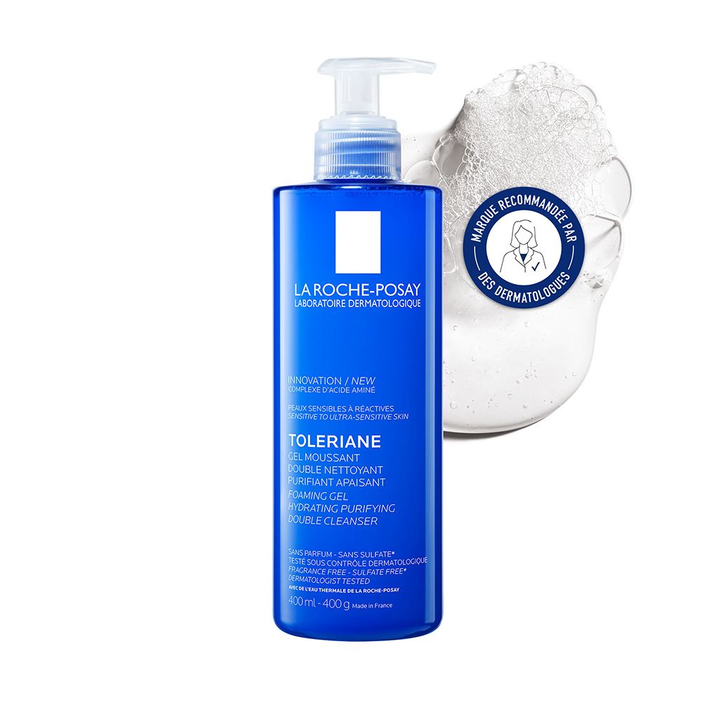 La Roche-Posay Toleriane Gel Moussant Purifiant Apaisant Double Nettoyant Gel(S) 400 Ml