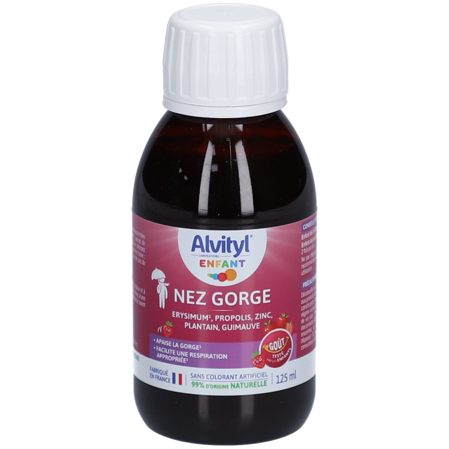 Alvityl Enfant Nez Et Gorge Goût Fraise 125Ml - Image 2