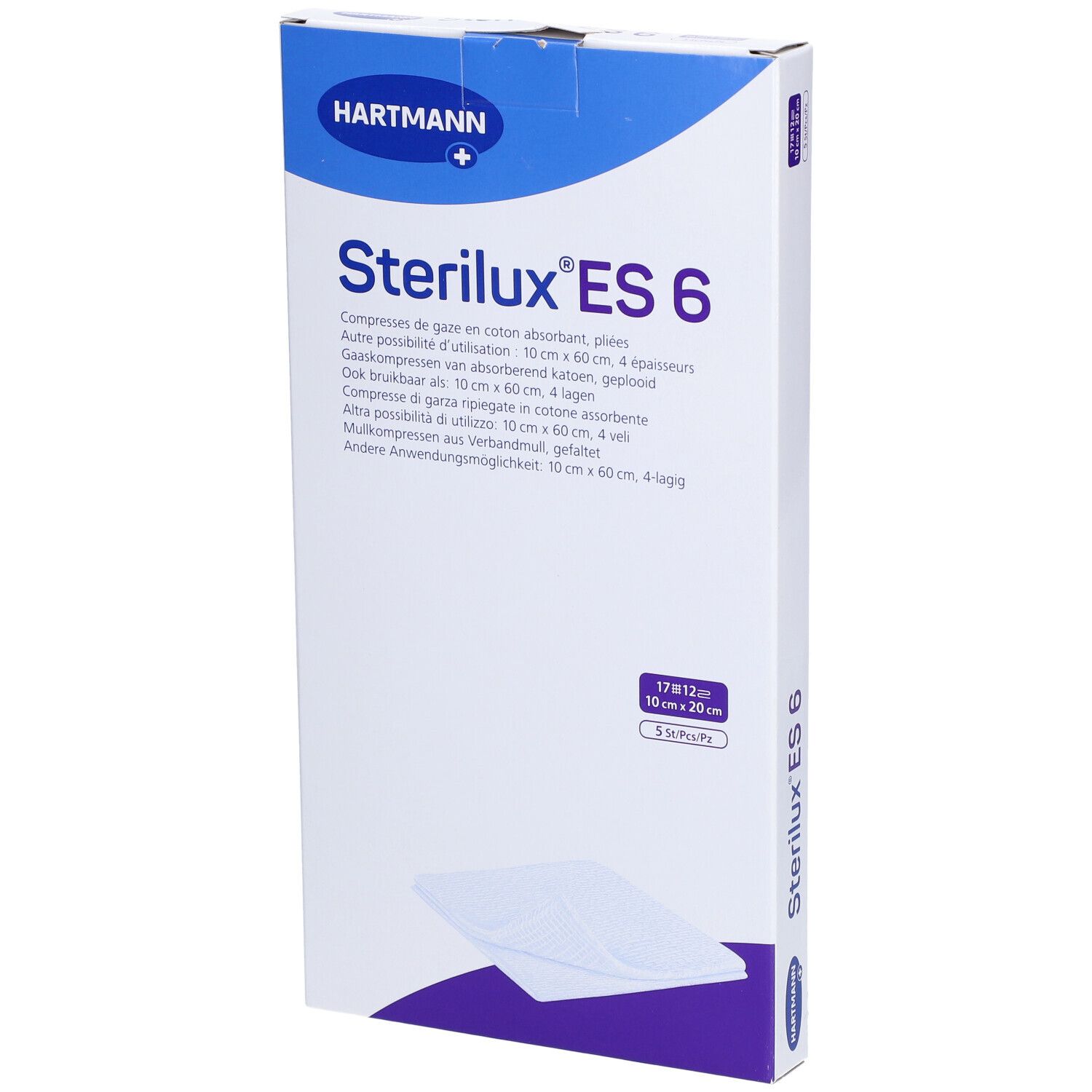Sterilux ES6 KP Ster. 12P 10cm x 20cm 5 pc(s) Compresses