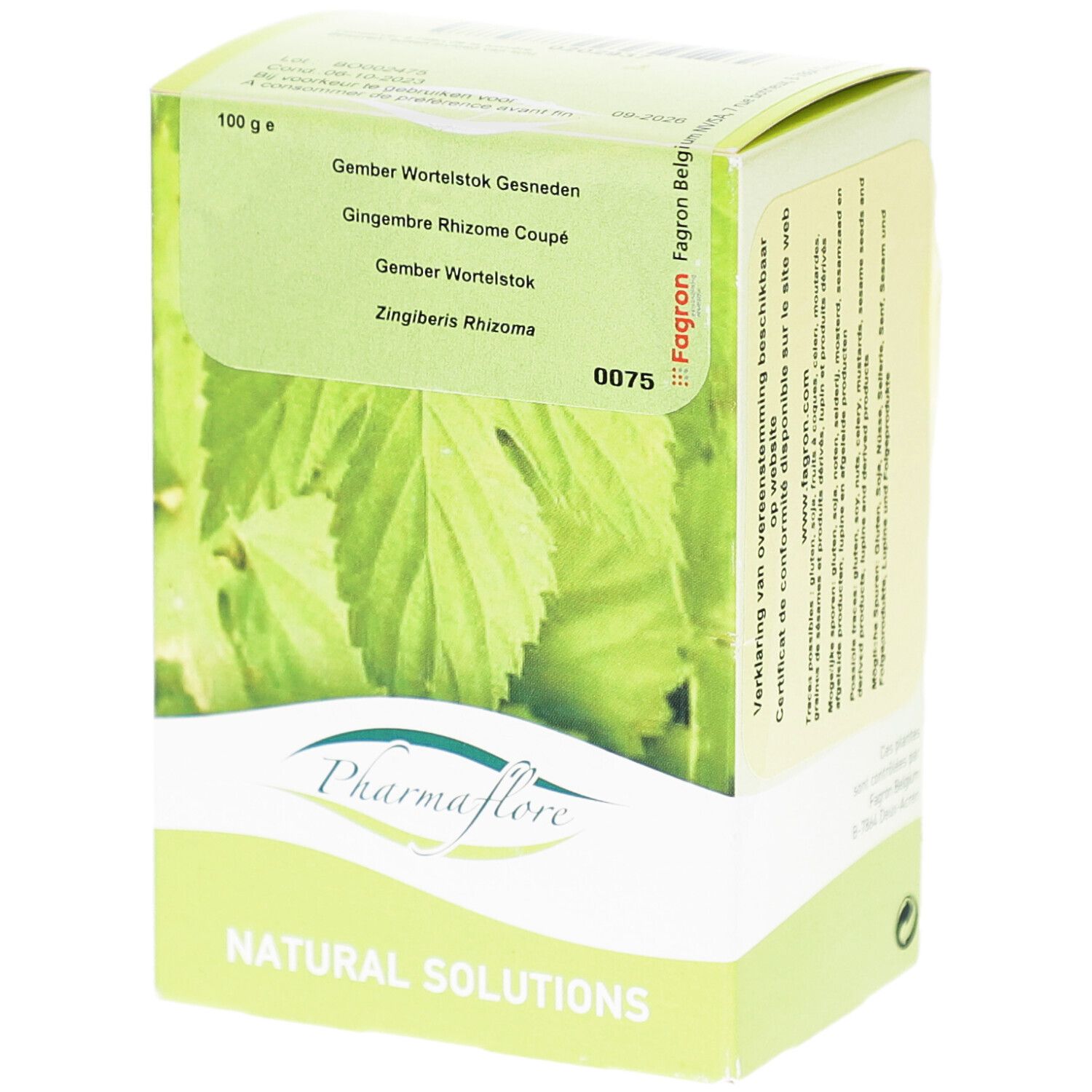 Pharmaflore Racine de Gingembre Coupée 100 g Thé