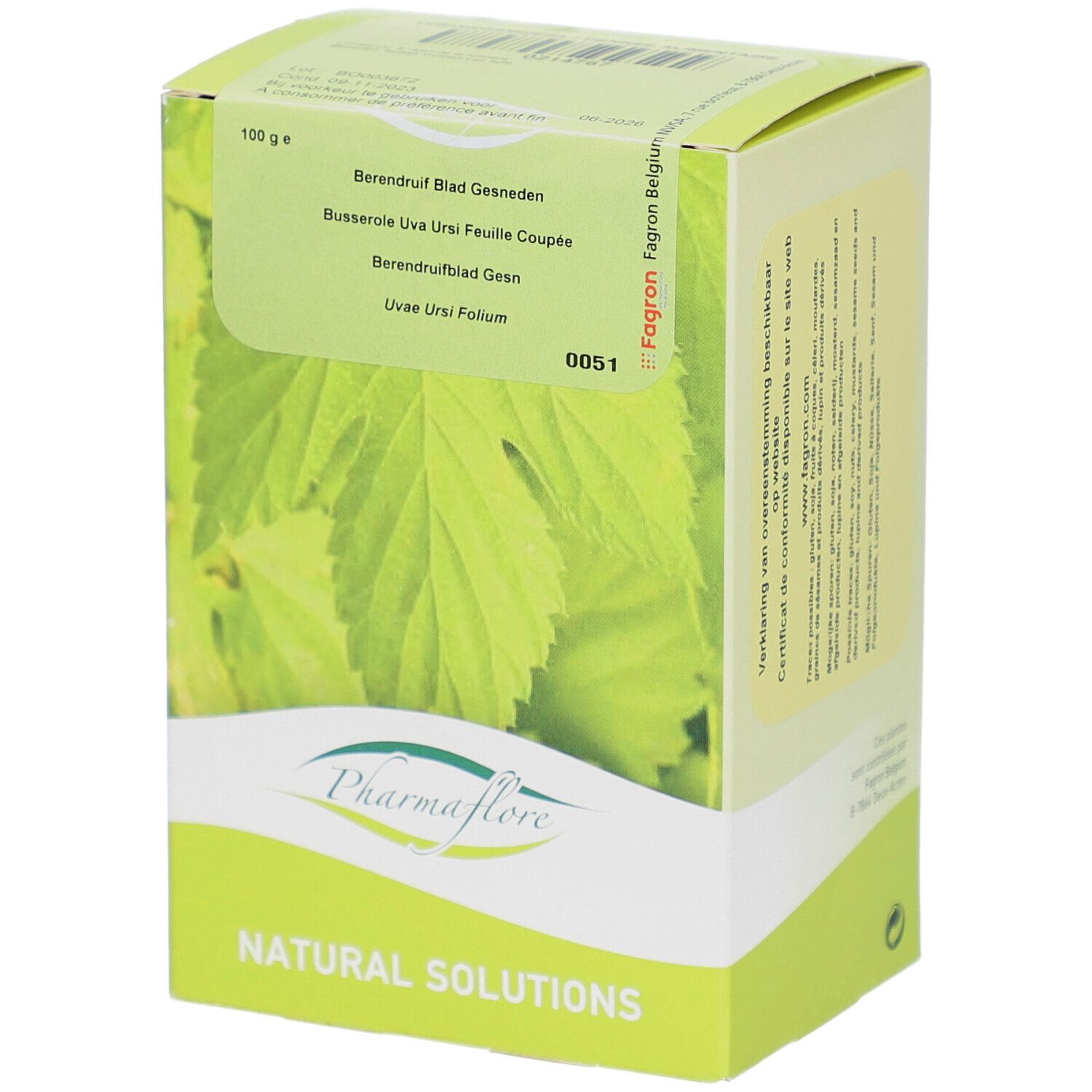 Pharmaflore Busserole Feuille Coupée 100 g Thé