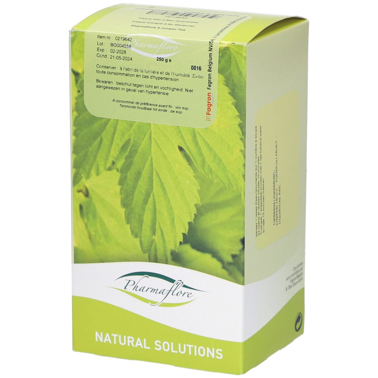 Pharmaflore Tisane Urinaire 4 au Genévrier Thé 250 g
