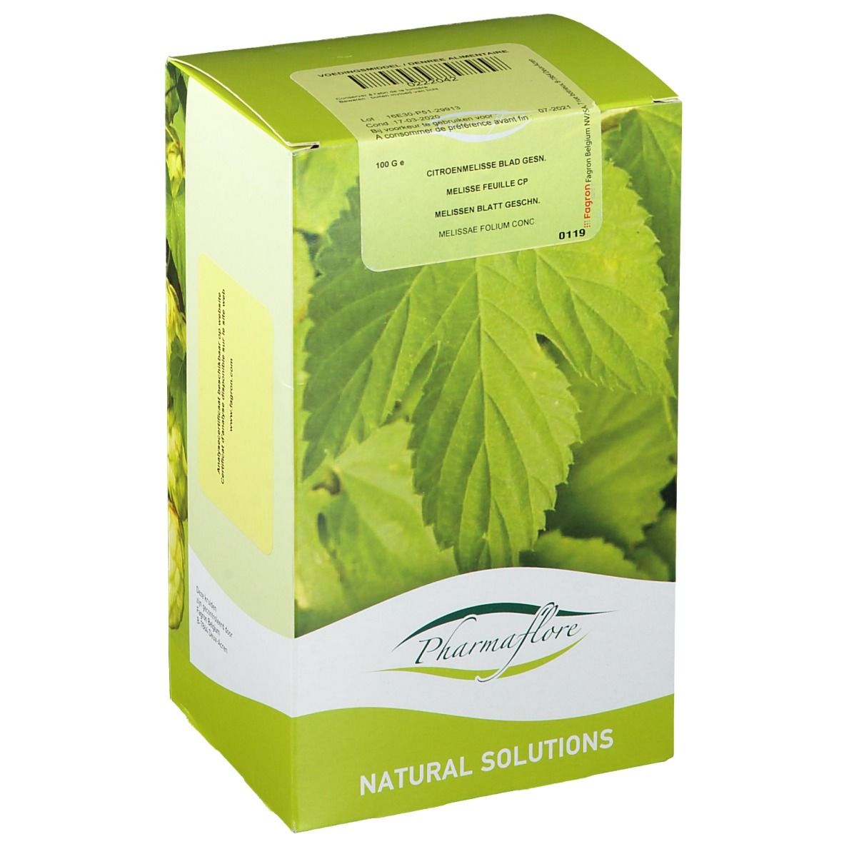 Pharmaflore Mélisse feuille, coupée 100 g Thé
