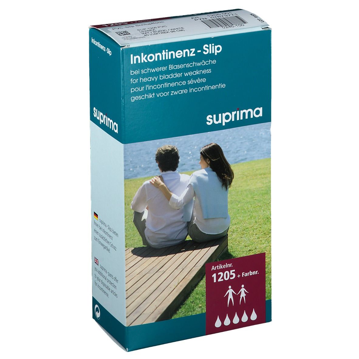 Bota Suprima 1205 Slip PVC Unisex Blanc Taille 40 Culotte D'Incontinence 1 pc(s)