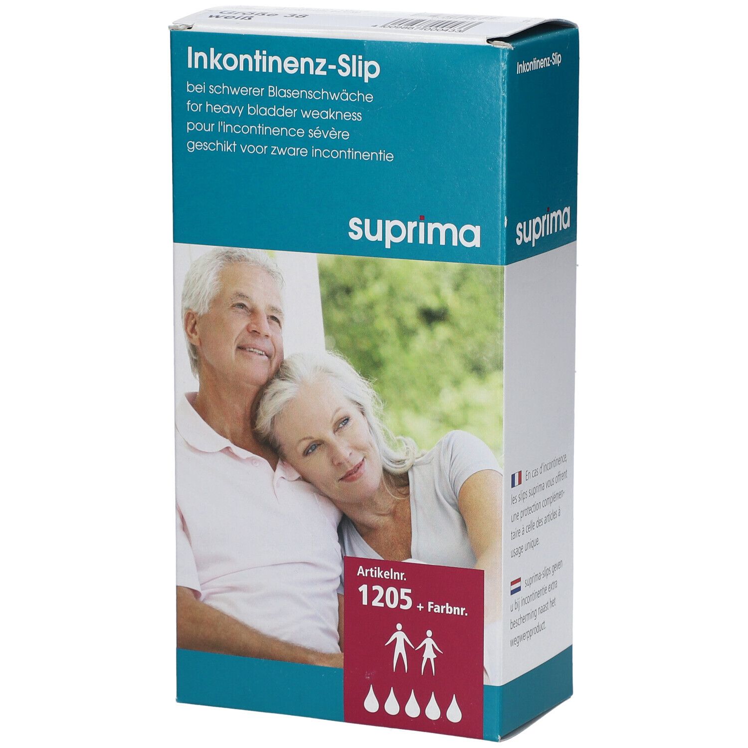 Bota Suprima 1205 Slip PVC Unisex Blanc Taille 38 Culotte D'Incontinence 1 pc(s)
