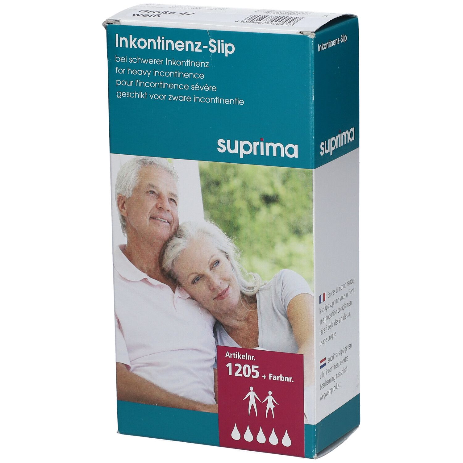 Bota Suprima 1205 Slip PVC Unisex Blanc Taille 42 Culotte D'Incontinence 1 pc(s)