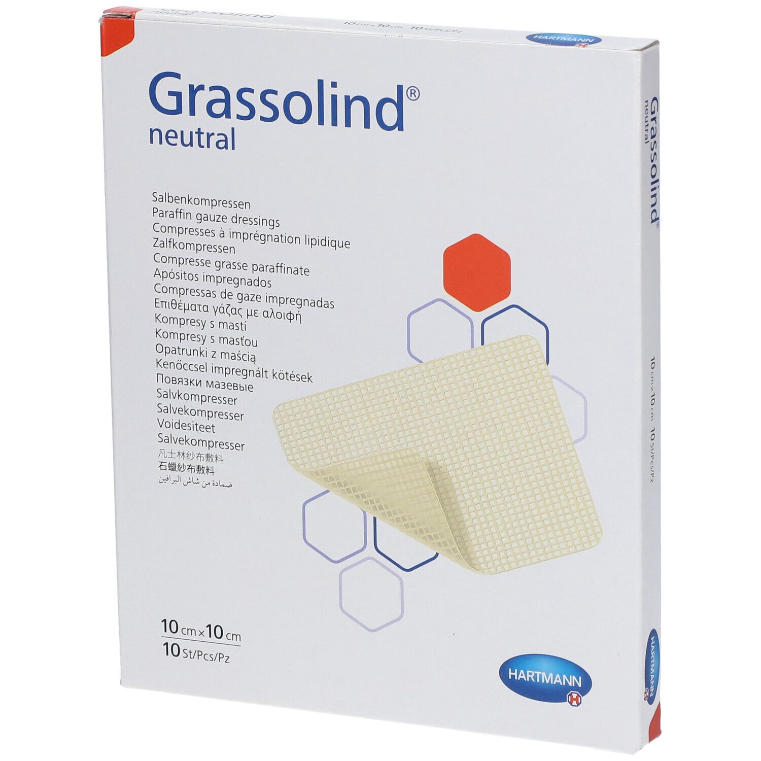 Cmmainbrand1656 Hartmann Grassolind Stérile 10 X 10Cm 499314 Compresses Pc(S)