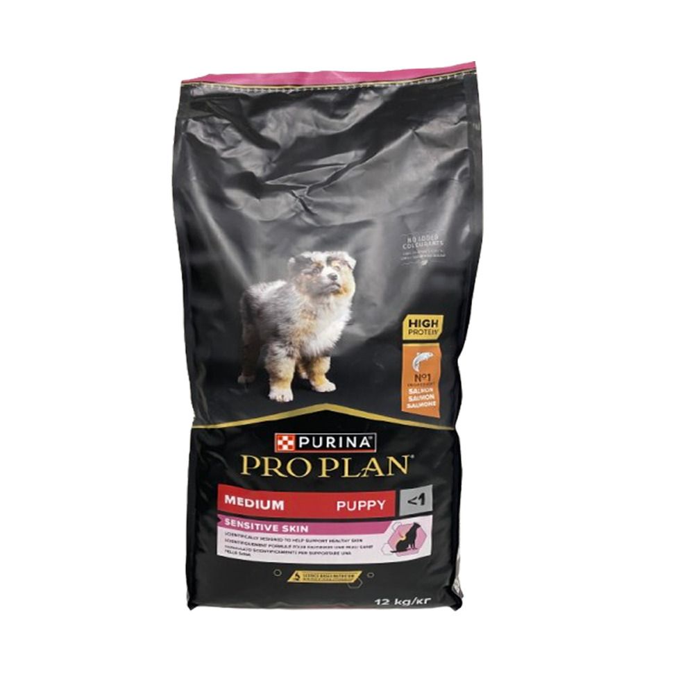 Purina Pro Plan Sensitive Skin pour peau sensible Croquettes pour Chiots Medium Saumon 12 kg Aliment