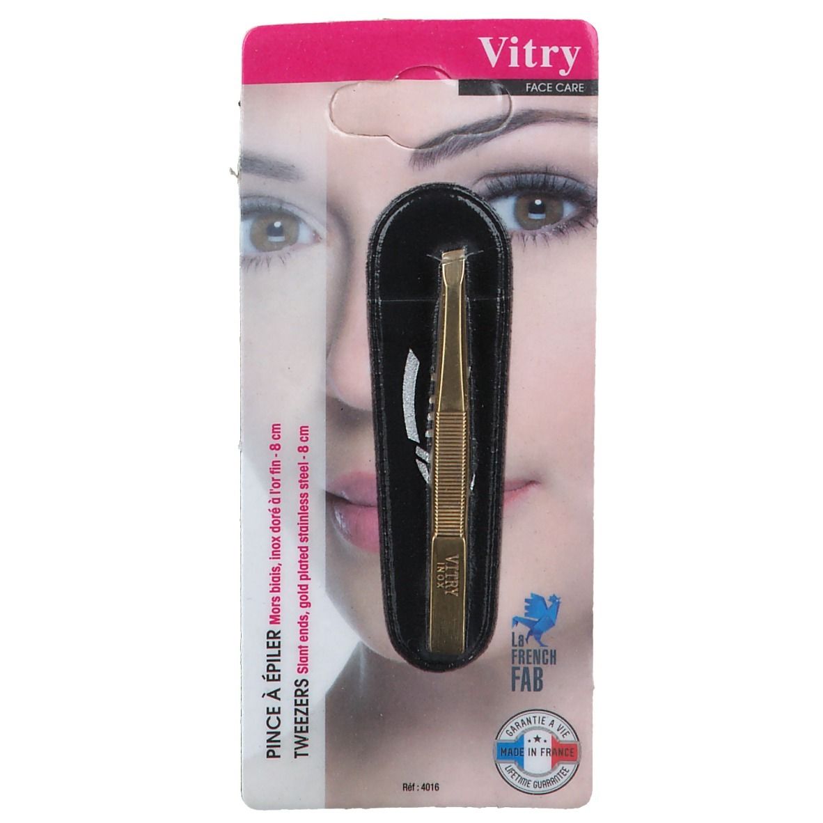 Vitry Prestige Pince à épiler Mors biais Oblique Inox Doré 1 pc(s) Pinces À Épiler