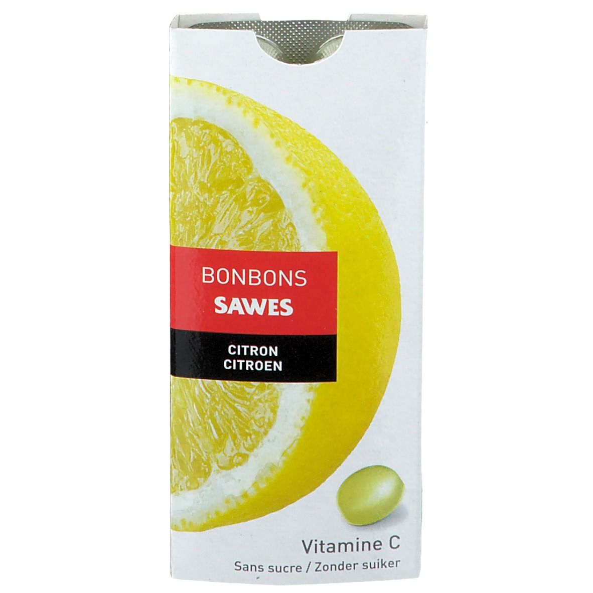 Sawes Bonbon Citron avec Vitamine C Sans Sucre 22 g Bonbon(S)