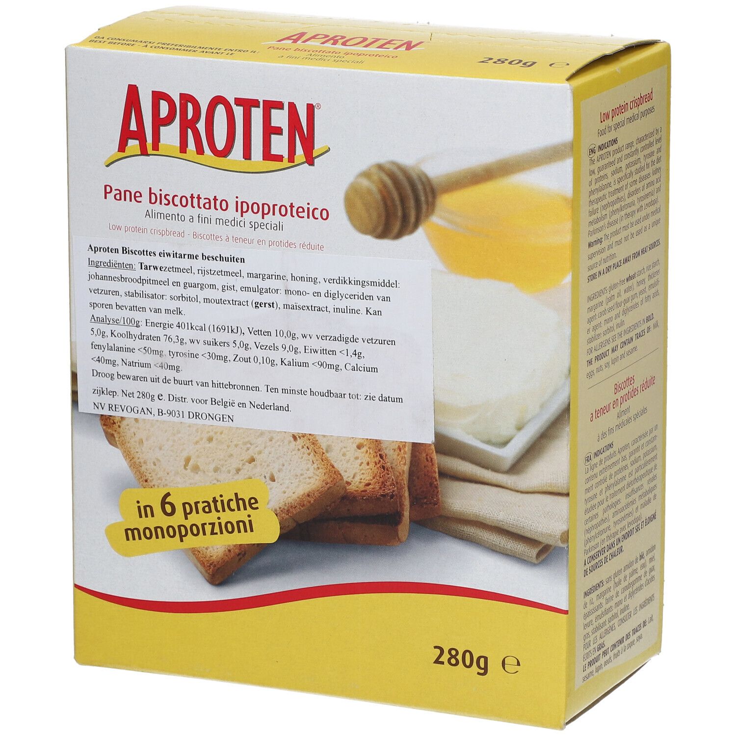 Aproten Aproten® Biscottes Cookies 260 G