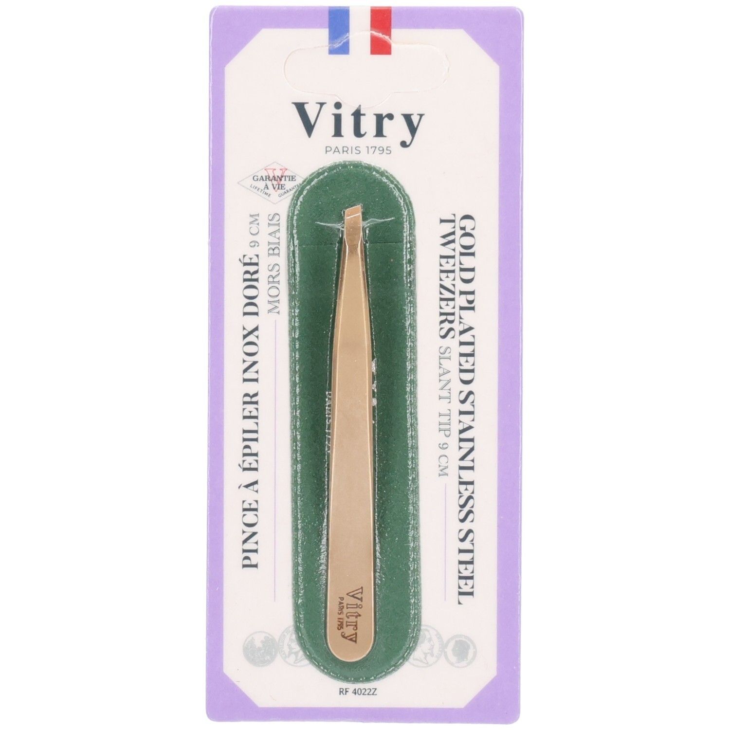 Vitry Face Care Prestige Pince à Éplier Inox Dorée Mors Biais 1 pc(s) Pinces À Épiler