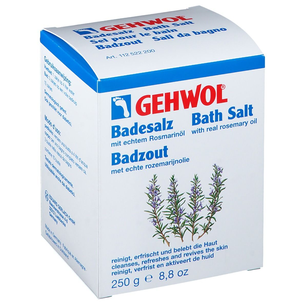 Gehwol Sel pour le bain à l'huile de romarin De Bain 250 g