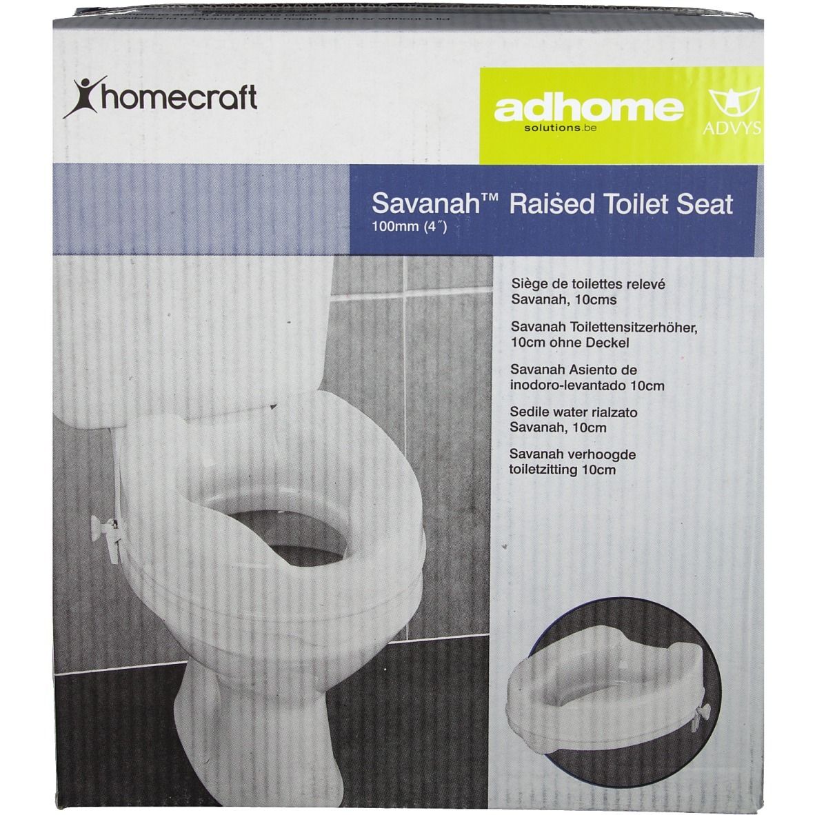 adhome Savanah Siège de toilette relevé Hauteur 10 cm 1 pc(s) Autre