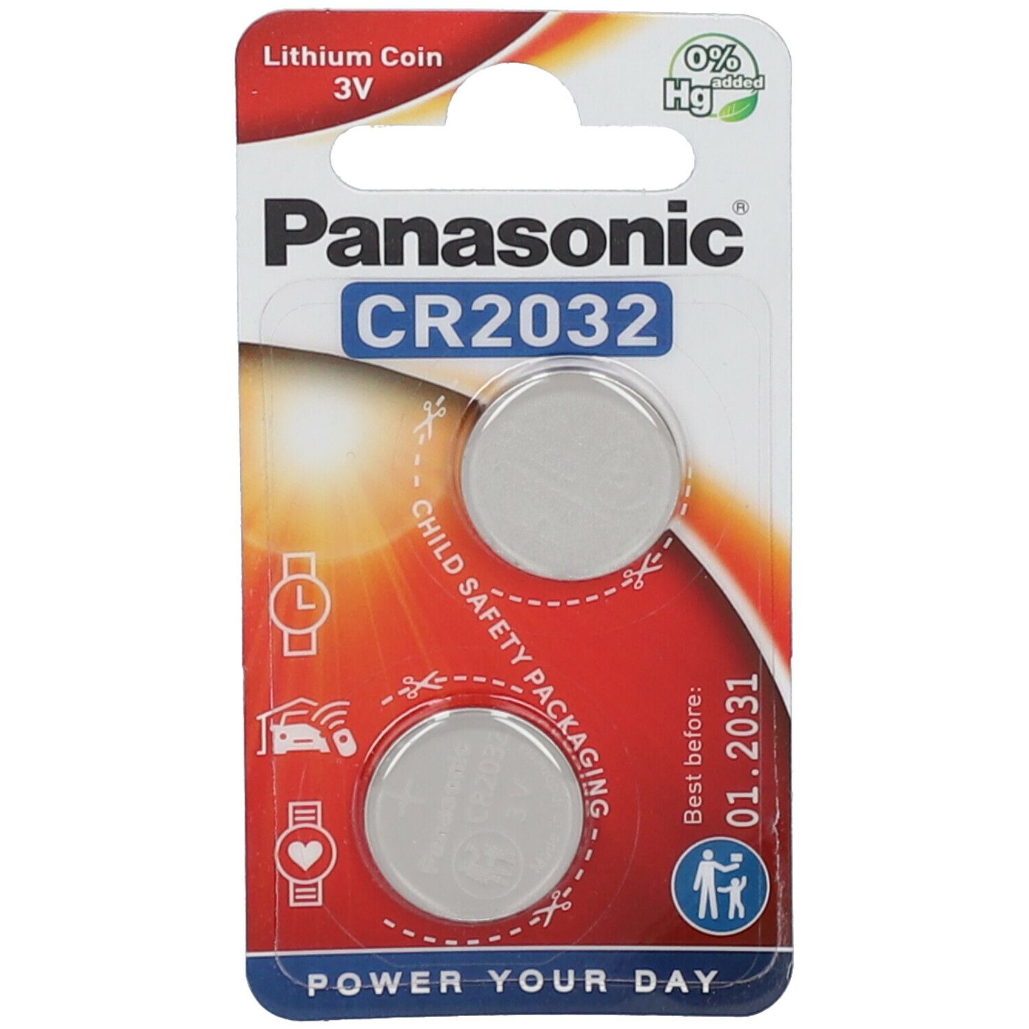 Panasonic Lithium Coin Piles CR2032 3V 2 pc(s) Piles