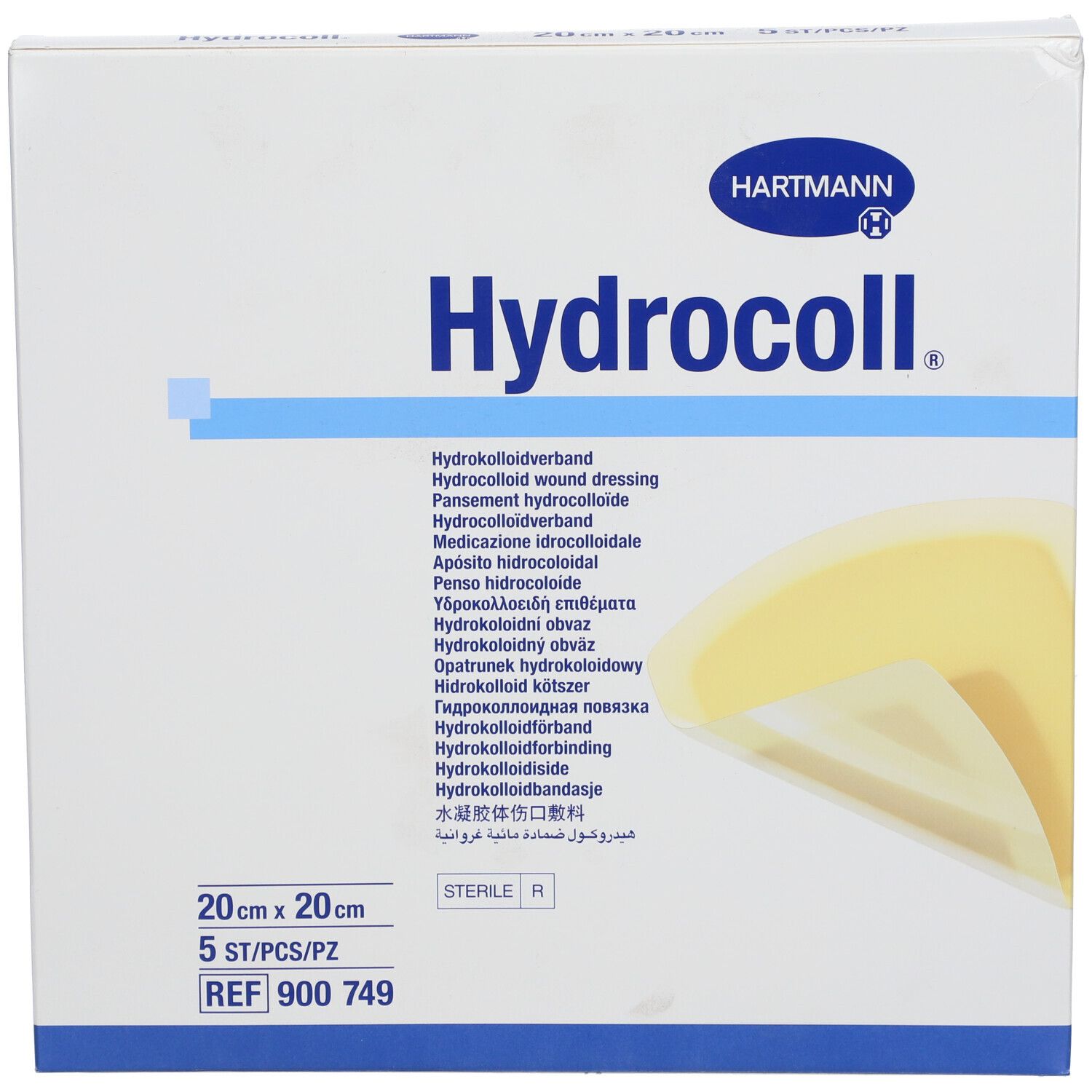 Hartmann Hydrocoll 20X20 Cm 9007492 Compresses 5 Pc(S)