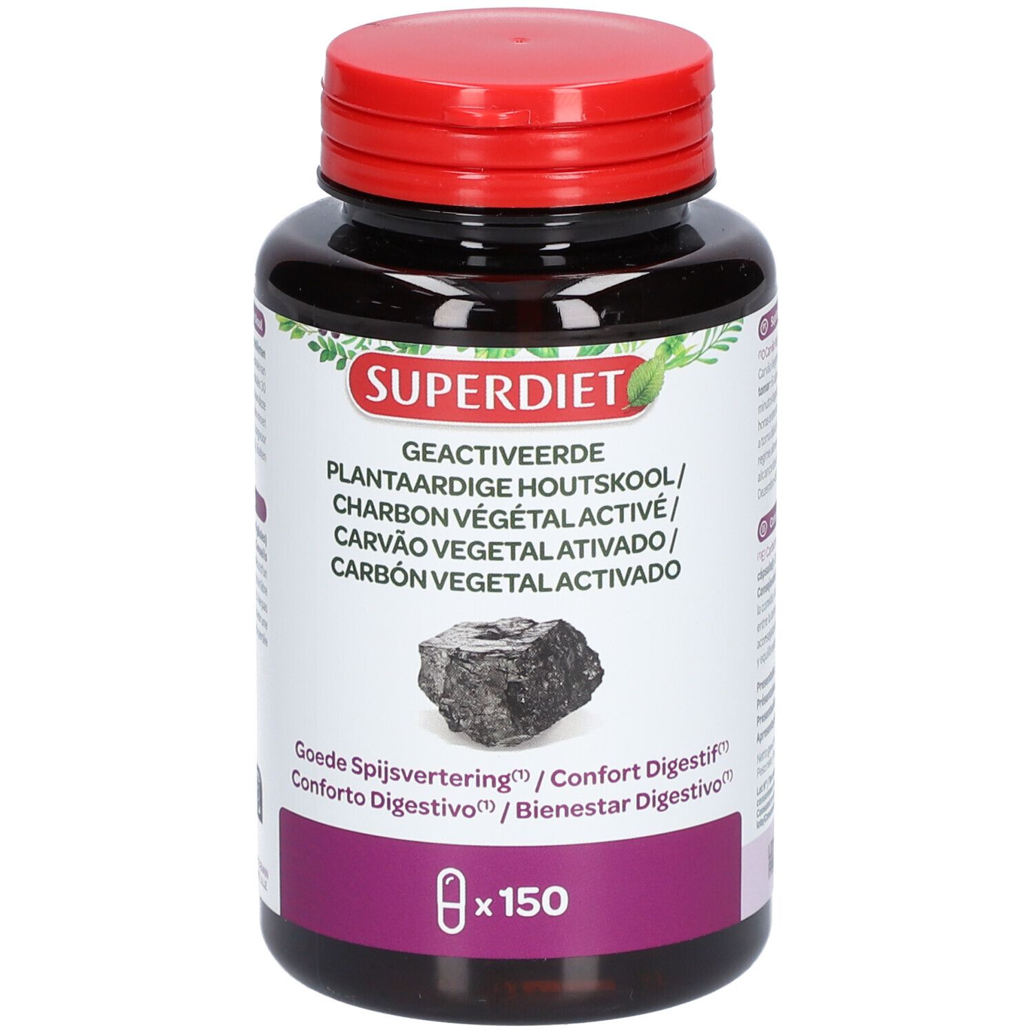 SUPERDIET Charbon Végétal Activé 150 pc(s) Capsule(S)