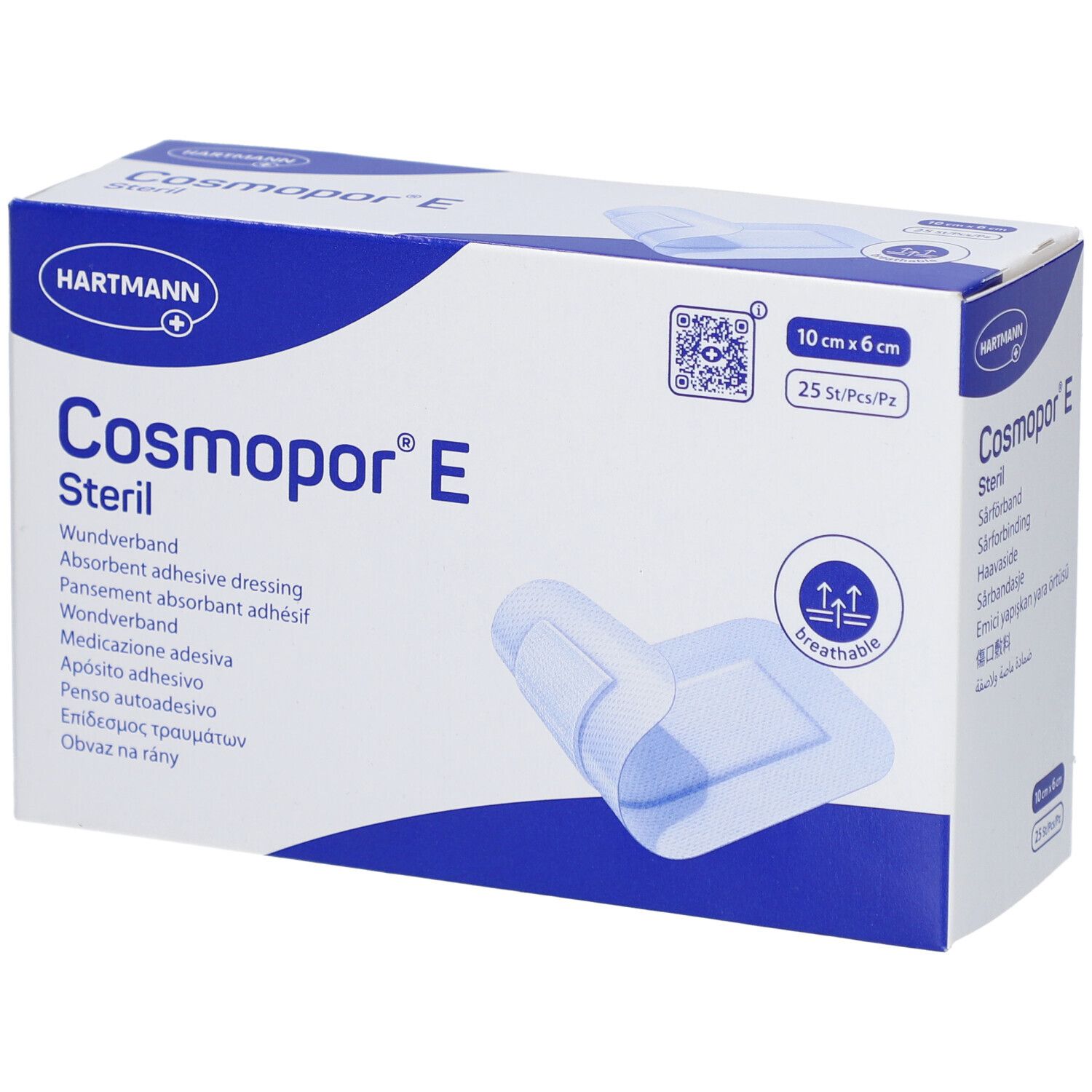 Cosmopor® Hartmann Cosmopor E Steril 10 Cm X 6 Pansement(S) 25 Pc(S) - Image 1
